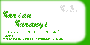 marian muranyi business card